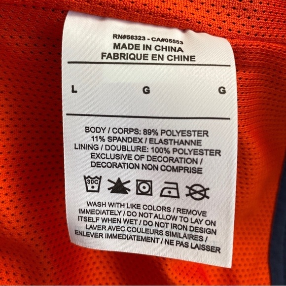 Nike Syracuse Orange Official Team On Field Men’s Blue Full Zip Jacket Large - Picture 6 of 6